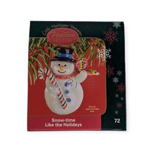 Carlton Cards Heirloom 2004 "Snowtime Like the Holidays" Snowman Series Ornament